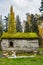 Abandoned, ruined residential house before final demolition