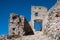 Abandoned ruins of medieval Plavecky castle in Slovakia