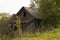 Abandoned rural house with a roof failed