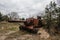 Abandoned Russian self propelled gun in Chernobyl Exclusion Zone,