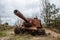 Abandoned Russian self propelled gun in Chernobyl Exclusion Zone,