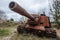 Abandoned Russian self propelled gun in Chernobyl Exclusion Zone,