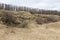 Abandoned sand quarry and a forest 