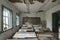 Abandoned school house in the exclusion zone of Chernobyl in Belarus