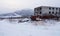 Abandoned settlement winter view