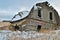 Abandoned shack in a prairie