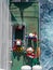 Abandoned ship drills in open sea on the vessel. Four persons preparing to leave the ship