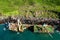 An abandoned ship washed onto rocks near Ballycotton in east Cork after storm Dennis