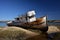 Abandoned shipwreck in the bay