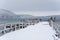 Abandoned Snow Covered Dock - Champlin Beach, Keuka Lake - Hammondsport, New York