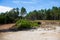 Abandoned soccer field