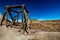 Abandoned Star Mine high on a hill. Drumheller, Alberta, Canada