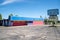 The abandoned Starlite Lanes bowling alley, along Route 66