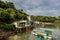 Abandoned stilt houses in the evicted Ma Wan fishermen village, Hong Kong