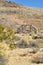 Abandoned stone house ruins in desert ghost town