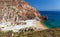 Abandoned sulfur mines beach, Milos island, Cyclades, Greece