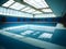 abandoned swimming pool in the gym, Ai Generated