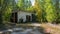 Abandoned switchboard building in ghost city Pripyat, Chernobyl, Exclusion zone