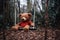 abandoned teddy bear on a swing