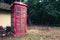 Abandoned telephone booth in the ancient city of Polonnaruwa, Sr