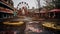 Abandoned Theme Park: A Haunting Carousel Amidst Chinapunk Apocalypse