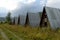 Abandoned tourist complex `Eldorado` at the mouth of the river Inya Altai Territory