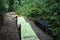 Abandoned and unkempt appearance of minigolf course from fibrocement in Schlossberg in Freiburg