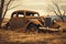 Abandoned Vintage Car in Decay.