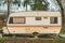 Abandoned vintage caravan