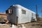 Abandoned vintage trailer in bombay beach