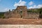 Abandoned wild stone ruins of an old ancient monastery in rural Crete island, rural countryside on the Eastern part of the