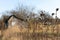 Abandoned wood house cottage in Ukraine. Typical soviet