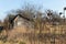 Abandoned wood house cottage in Ukraine. Typical soviet