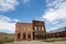 Abandoned wooden and brick buildings in Old West ghost town Bodie, California