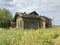 abandoned wooden building field forest summer nature