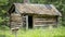 abandoned wooden hut of a forester in the taiga,