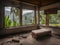 abandoned wooden room indoor with view