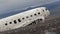 The abandoned wreck of a US military plane on Southern Iceland