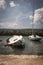 Abandonned fishing boat wrecks in seca, Slovenia