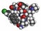 Abarelix drug molecule gonadotropin-releasing hormone, GnRH antagonist. Atoms are represented as spheres with conventional color