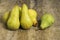 Abate Fetel pears on wood