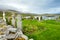 Abbey Island, the patch of land in Derrynane Historic Park, famous for ruins of Derrynane Abbey and cementery, located in County