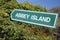 Abbey Island Sign, Derrymore Bay Beach, Ireland