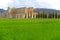 Abbey of San Galgano, reduced only to the walls, located about thirty kilometers from Siena. Known for having the roof missing.