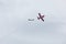 ABBOTSFORD, BC, CANADA - AUG 11, 2019: The RCAF Snowbirds performing aerobatic maneuvers at the Abbotsford International