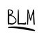 Abbreviation Black Lives Matter, BLM logo black on a white background, vector