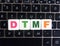 Abbreviation DTMF on keyboard background