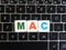 Abbreviation MAC on keyboard background