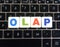 Abbreviation OLAP on keyboard background