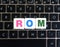 Abbreviation ROM on keyboard background